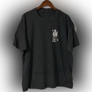 Thirty Single King of Spade, Men’s Dark Gray Graphic Tee, Size XL